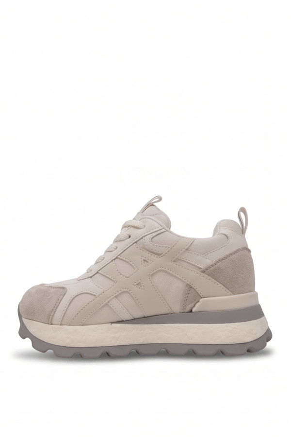 Ewoll 1106 Gizli Topuk Kadın Sneakers Ayakkabı Beyaz