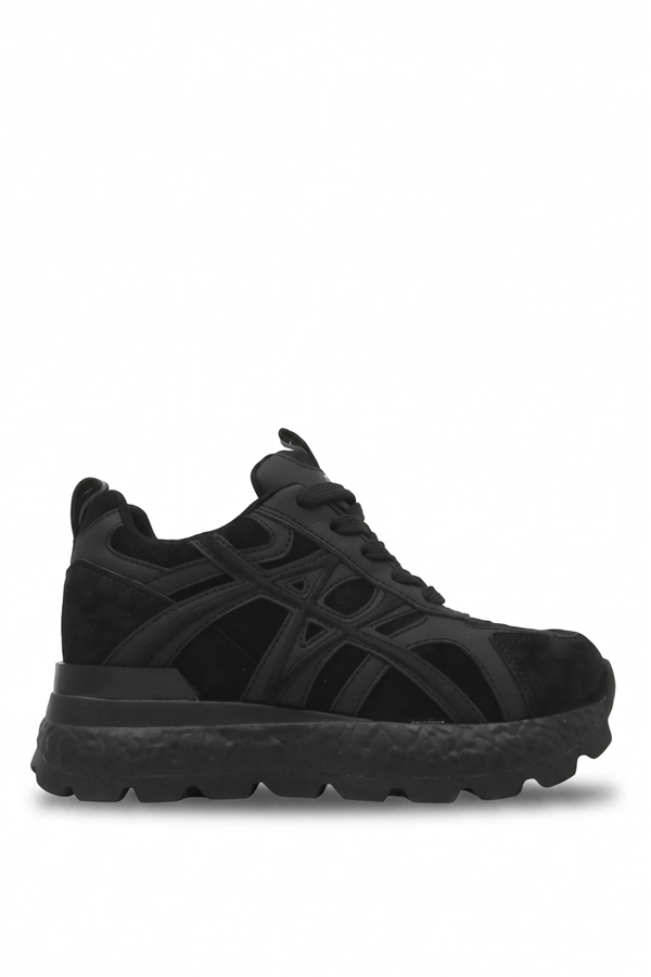 Ewoll 1106 Gizli Topuk Kadın Sneakers Ayakkabı Siyah