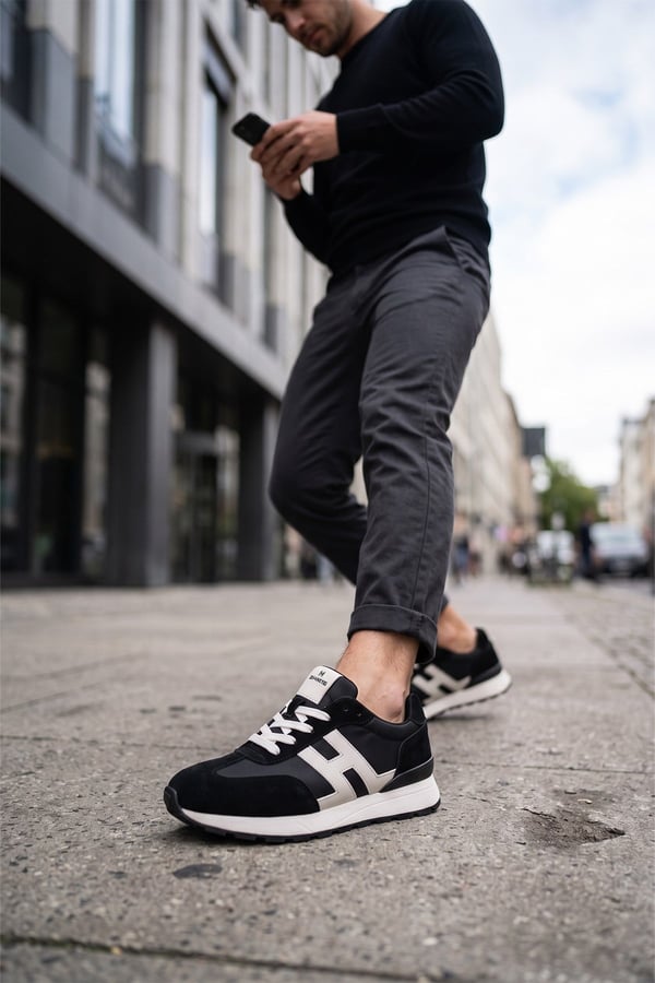 Ewoll 1135 Kadın Sneakers Ayakkabı Siyah -Beyaz