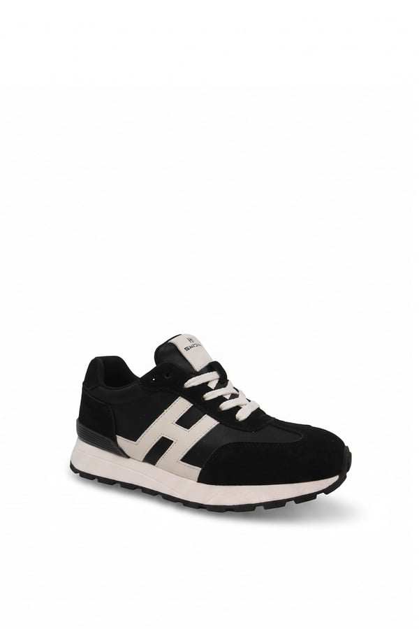 Ewoll 1135 Kadın Sneakers Ayakkabı Siyah -Beyaz