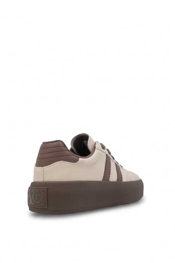 Ewoll 1172 Kadın Sneakers Ayakkabı Bej