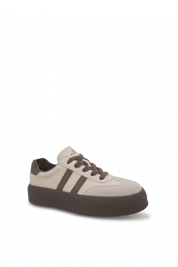 Ewoll 1172 Kadın Sneakers Ayakkabı Bej