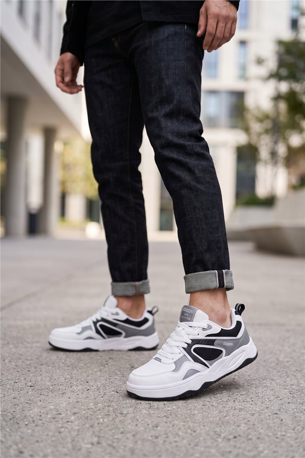 Kappa 1055 Erkek Sneakers Ayakkabı Beyaz - Gri
