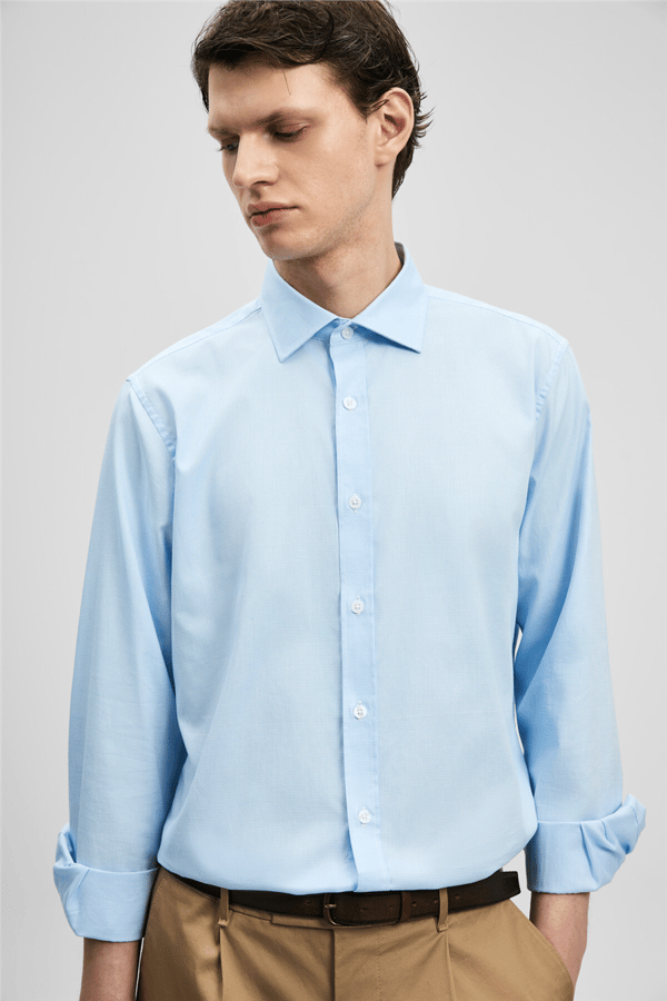 Lufian 111010663 Verder Erkek Gömlek Mavi