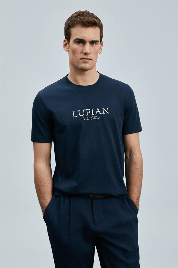 Lufian 111020238 Love Erkek Tişört Lacivert