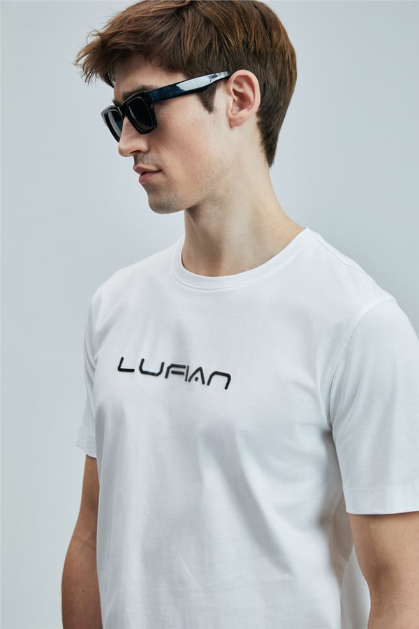 Lufian 111020250 Fusion Erkek Tişört Beyaz
