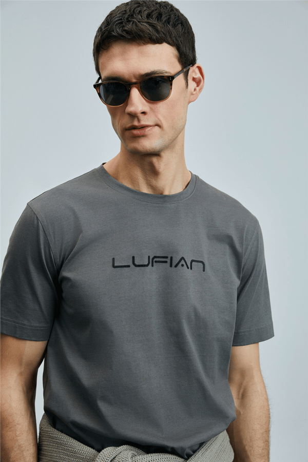 Lufian 111020250 Fusion Erkek Tişört Kahverengi
