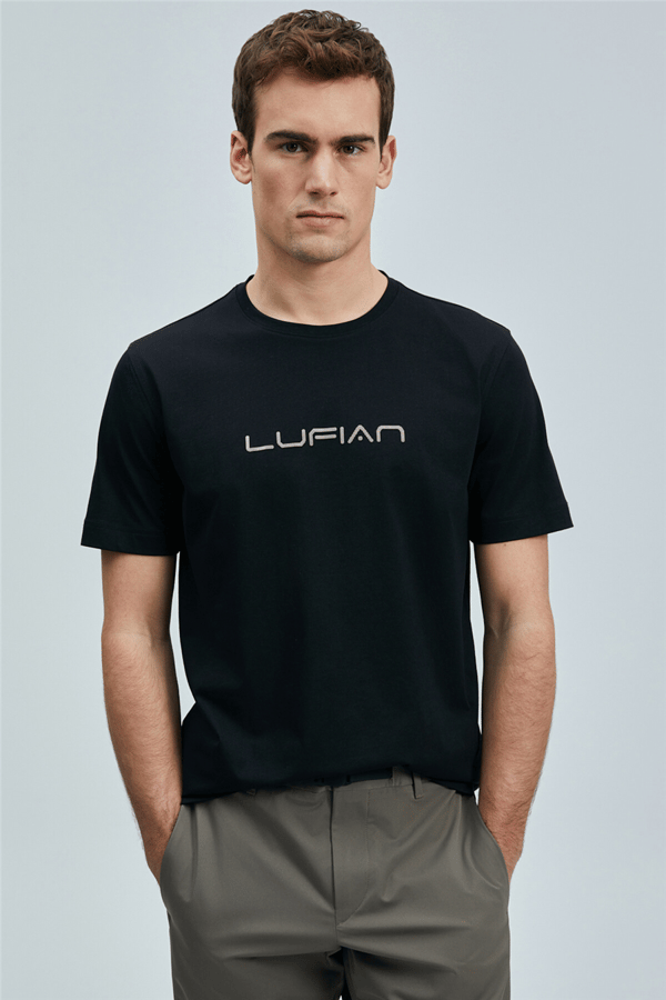 Lufian 111020250 Fusion Erkek Tişört Siyah