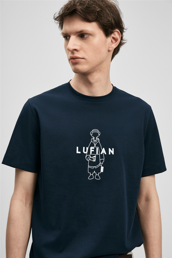 Lufian 111020307 Simbad Erkek Tişört Lacivert