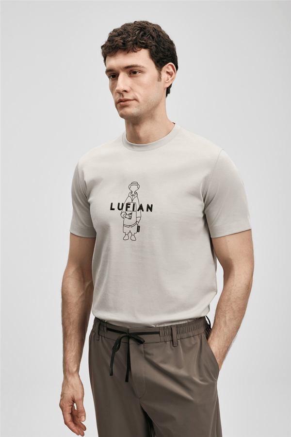 Lufian 111020307 Simbad Erkek Tişört Taş