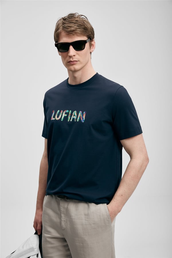 Lufian 111020317 Surge Erkek Tişört Lacivert