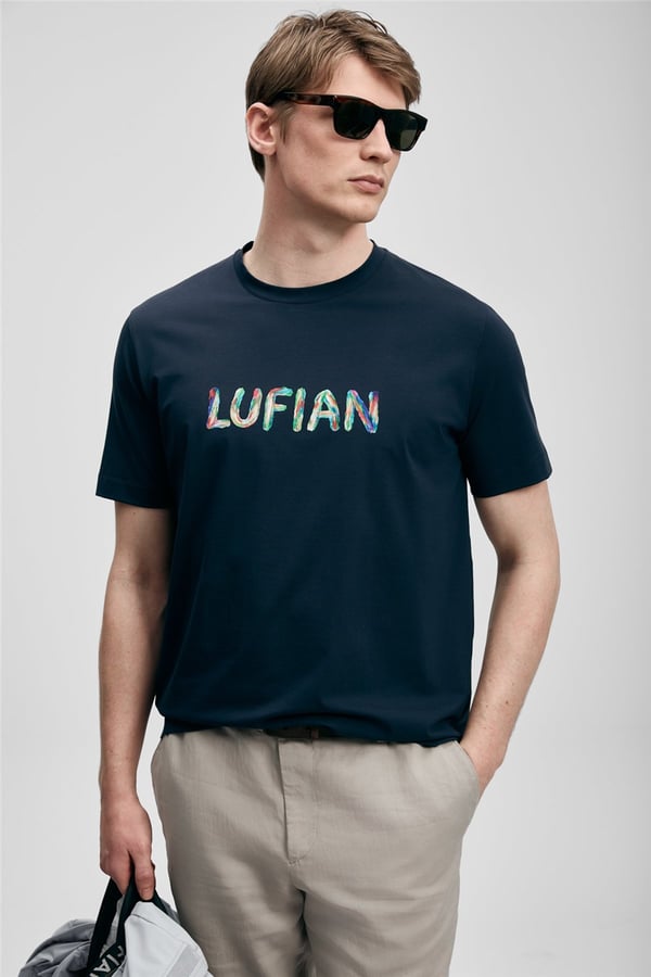 Lufian 111020317 Surge Erkek Tişört Lacivert