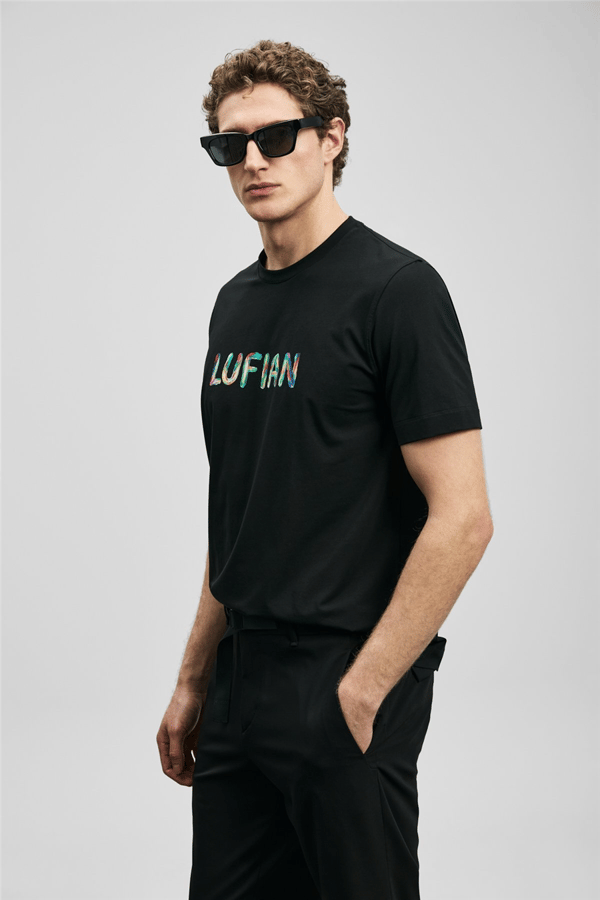 Lufian 111020317 Surge Erkek Tişört Siyah