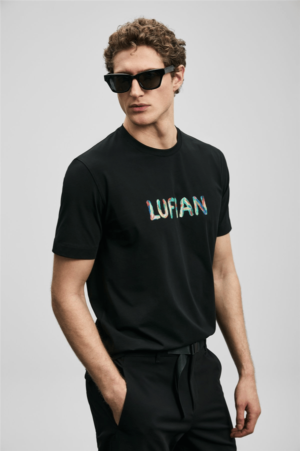 Lufian 111020317 Surge Erkek Tişört Siyah