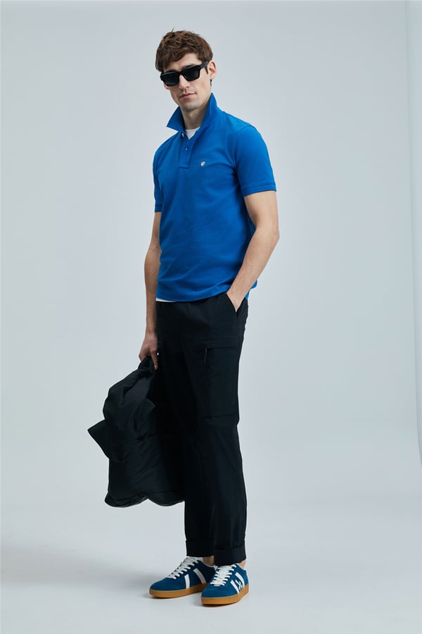 Lufian 111040206 Laon Erkek Polo Tişört Saks