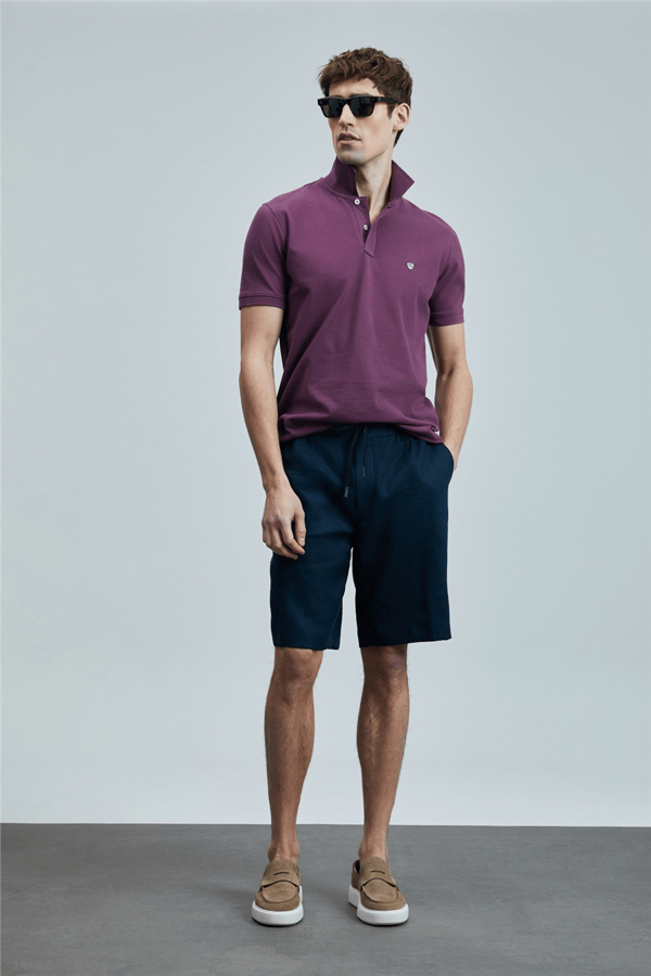 Lufian 111040206 Laon Erkek Polo Tişört Bordo
