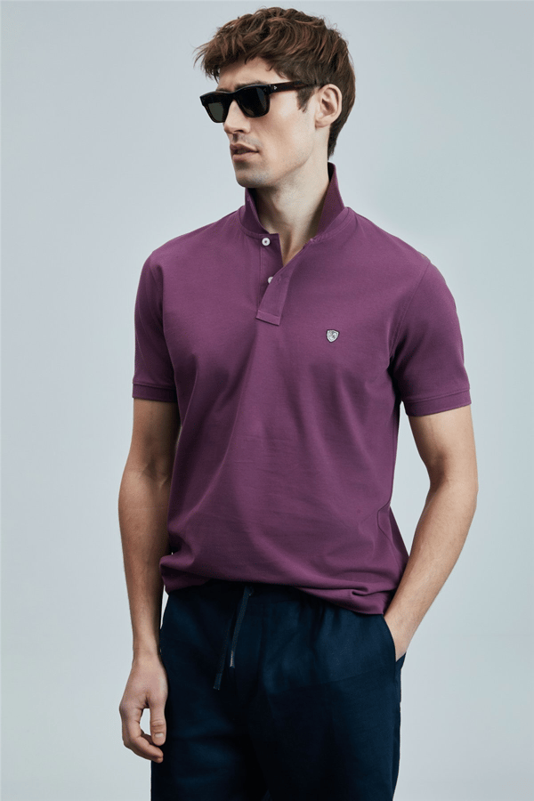 Lufian 111040206 Laon Erkek Polo Tişört Bordo