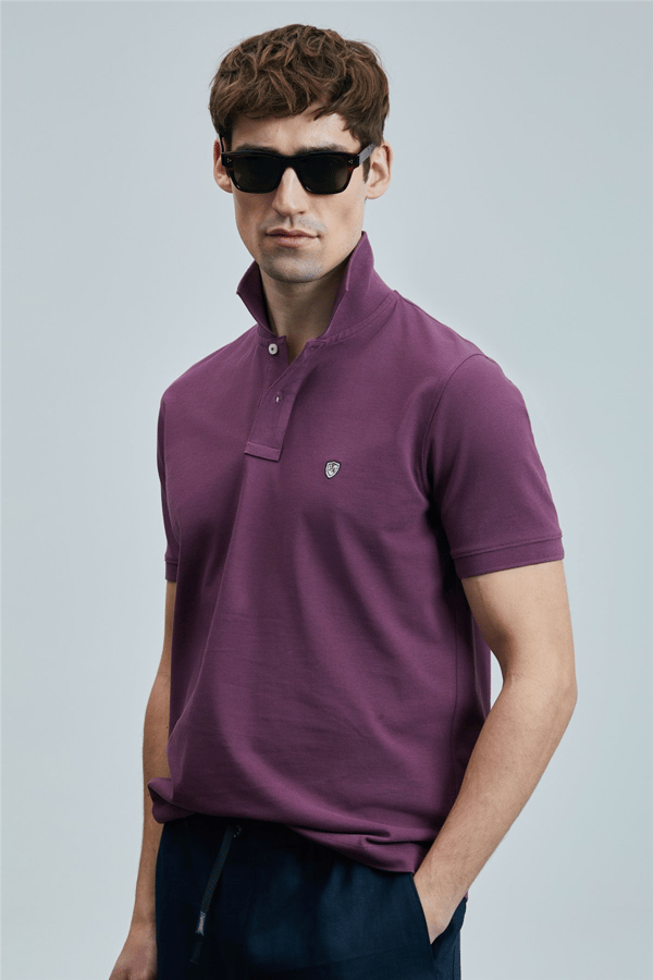 Lufian 111040206 Laon Erkek Polo Tişört Bordo