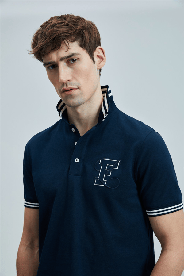 Lufian 111040216 Everes Erkek Polo Tişört Lacivert