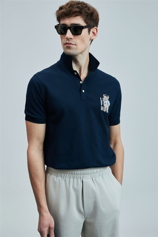 Lufian 111040220 Best Erkek Polo Tişört Lacivert