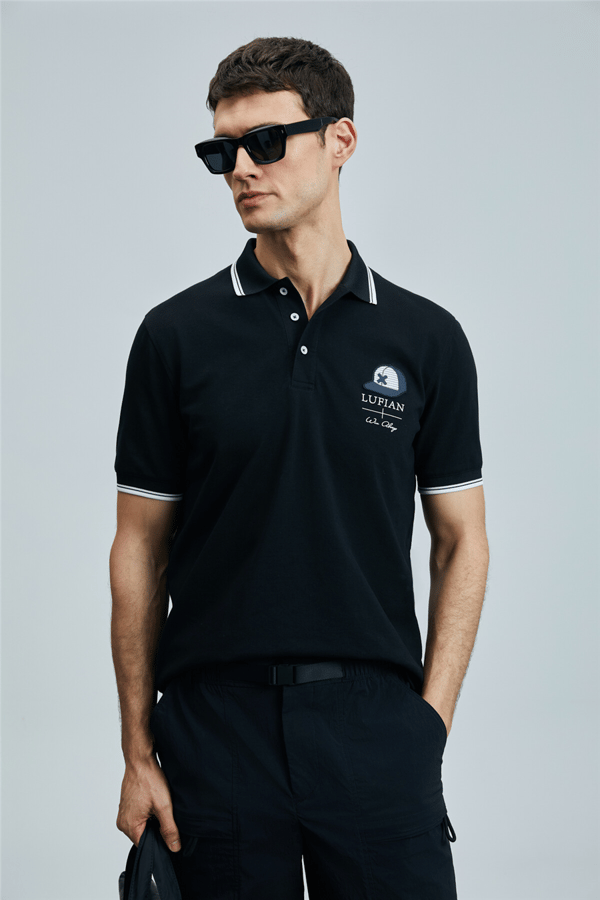 Lufian 111040223 Sandor Erkek Polo Tişört Siyah