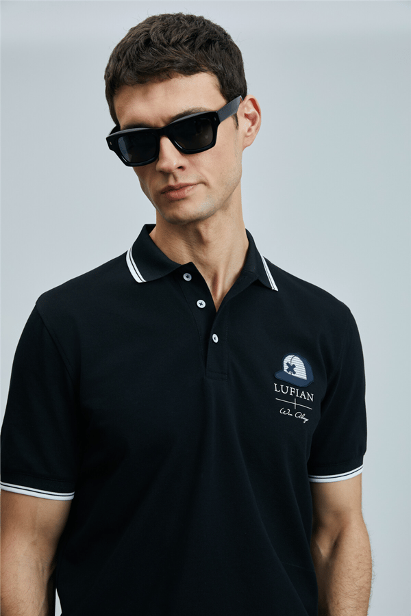Lufian 111040223 Sandor Erkek Polo Tişört Siyah