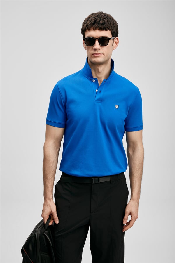 Lufian 111040230 Laon Erkek Polo Tişört Saks