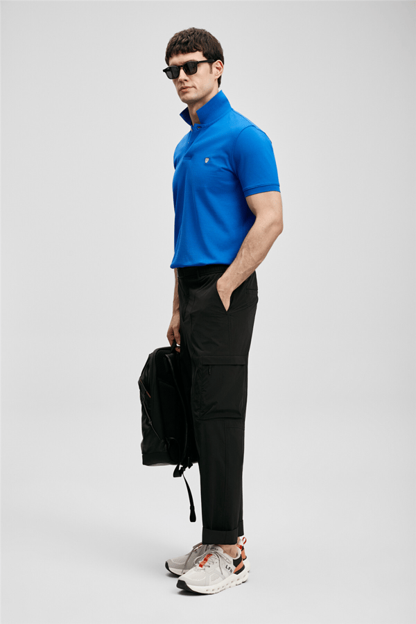 Lufian 111040230 Laon Erkek Polo Tişört Saks