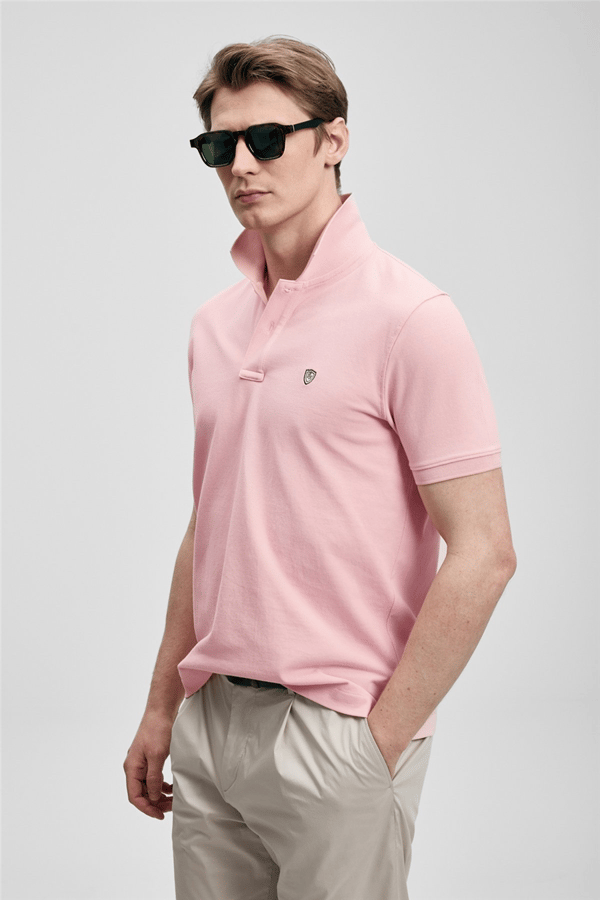 Lufian 111040230 Laon Erkek Polo Tişört Pembe