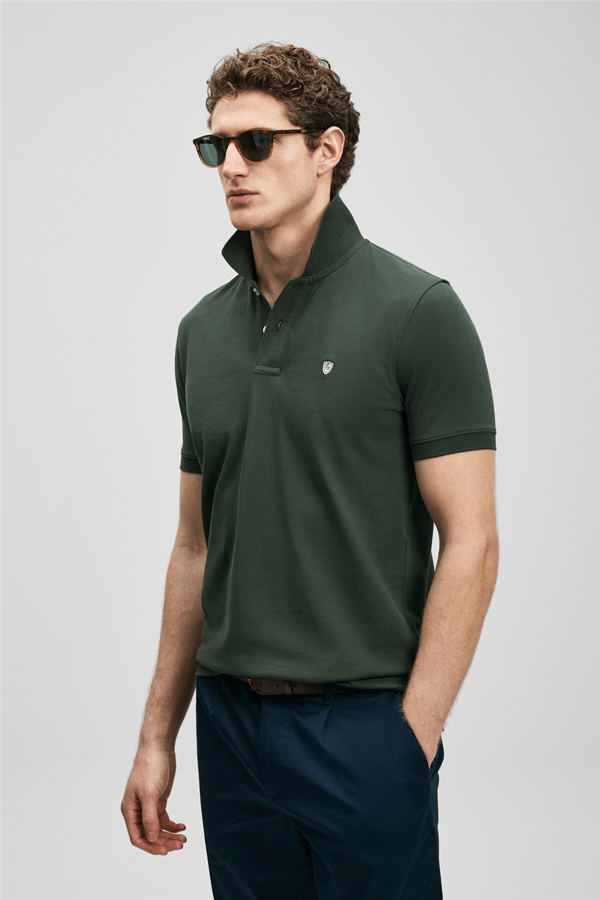 Lufian 111040230 Laon Erkek Polo Tişört Haki