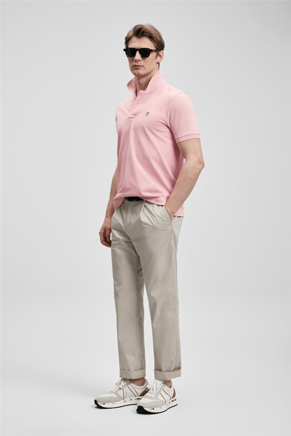 Lufian 111040230 Laon Erkek Polo Tişört Pembe