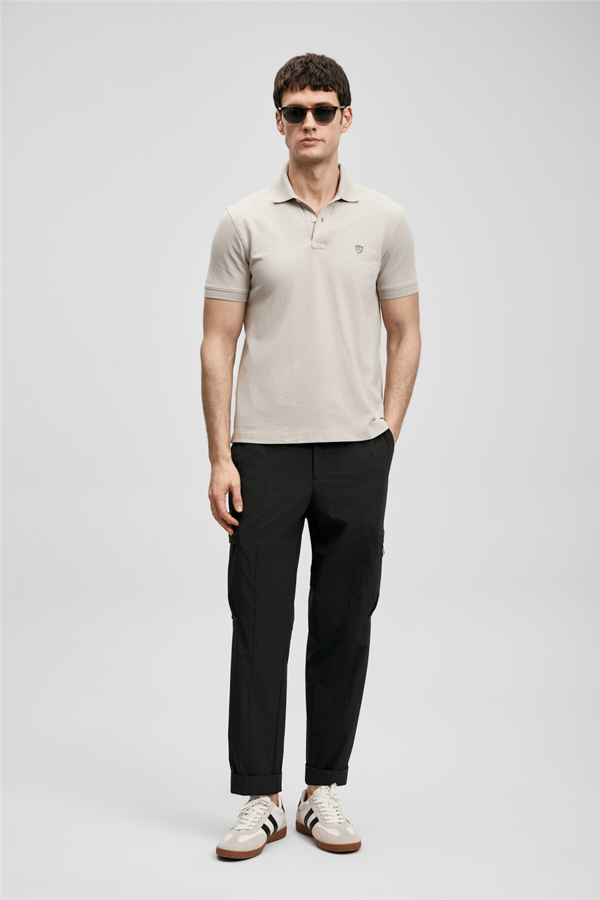 Lufian 111040230 Laon Erkek Polo Tişört Taş