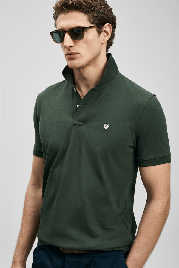 Lufian 111040230 Laon Erkek Polo Tişört Haki