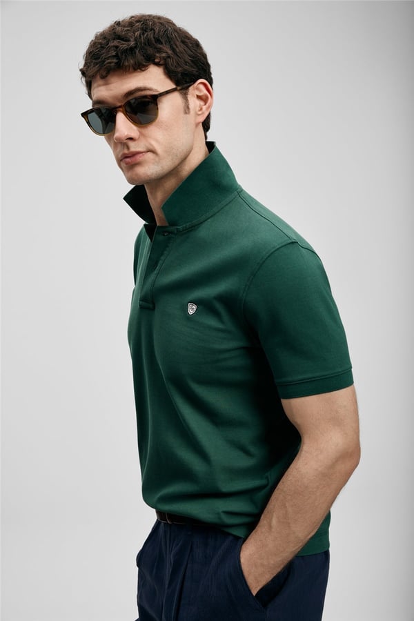 Lufian 111040230 Laon Erkek Polo Tişört Yeşil