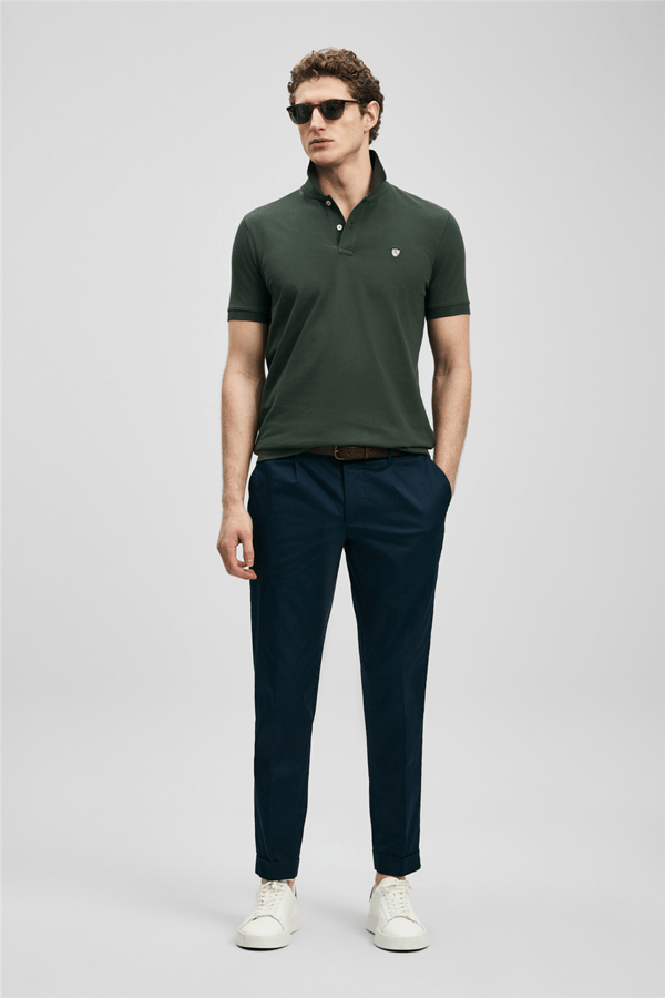 Lufian 111040230 Laon Erkek Polo Tişört Haki