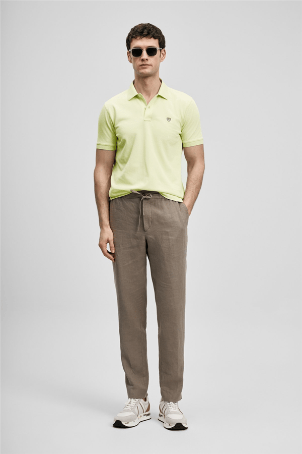 Lufian 111040230 Laon Erkek Polo Tişört Açık Sarı