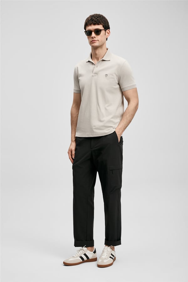 Lufian 111040230 Laon Erkek Polo Tişört Taş