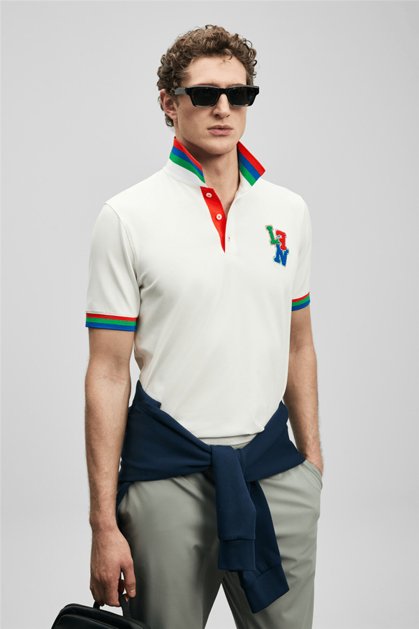 Lufian 111040231 Fun Erkek Polo Tişört Kırık Beyaz