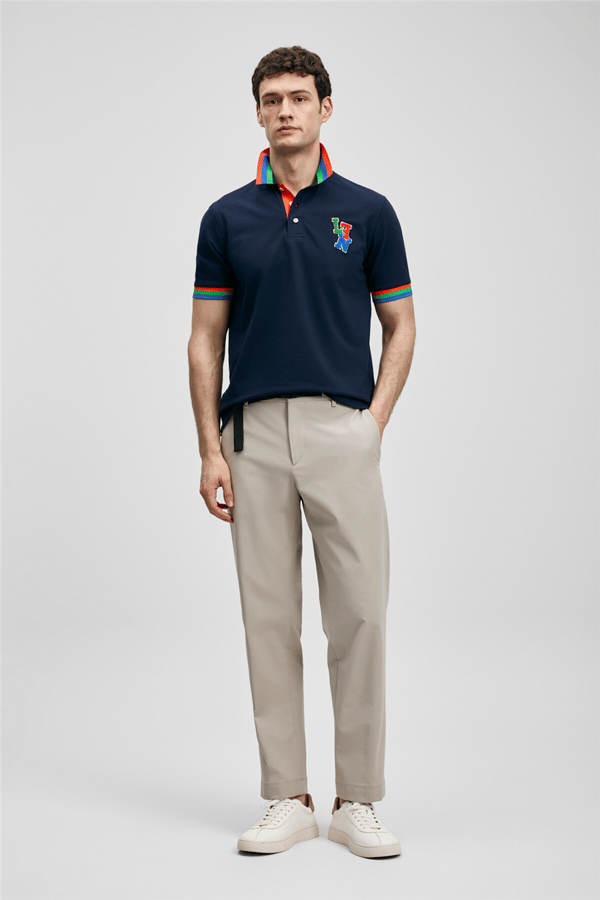 Lufian 111040231 Fun Erkek Polo Tişört Lacivert