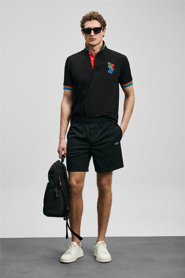 Lufian 111040231 Fun Erkek Polo Tişört Siyah