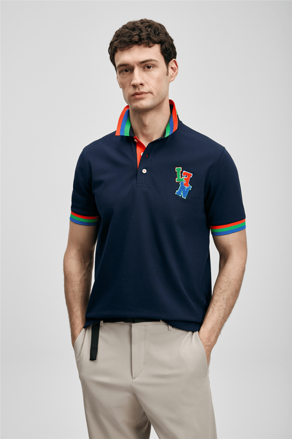 Lufian 111040231 Fun Erkek Polo Tişört Lacivert