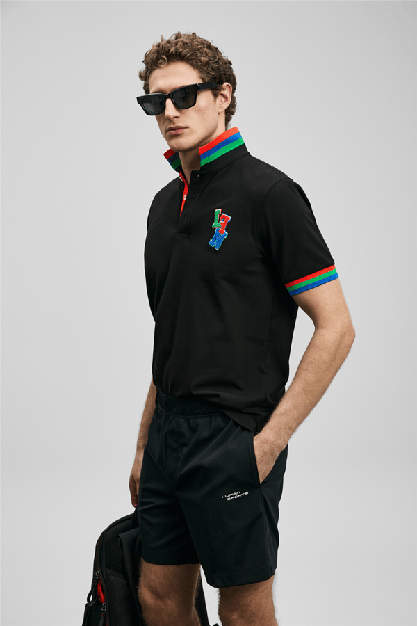 Lufian 111040231 Fun Erkek Polo Tişört Siyah