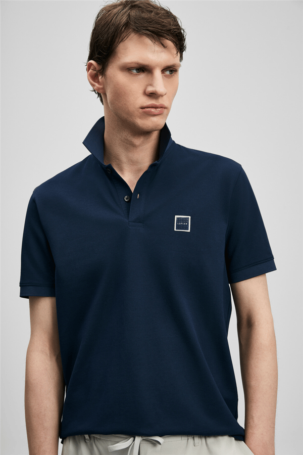 Lufian 111040233 Carter Erkek Polo Tişört Lacivert