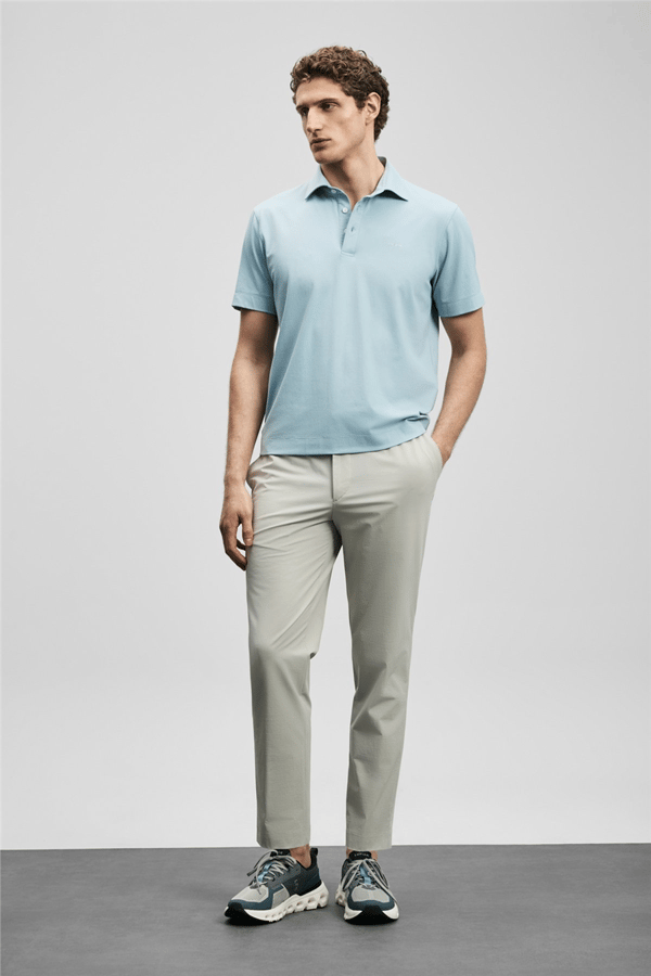 Lufian 111040234 Hudson Erkek Polo Tişört Açık Mavi