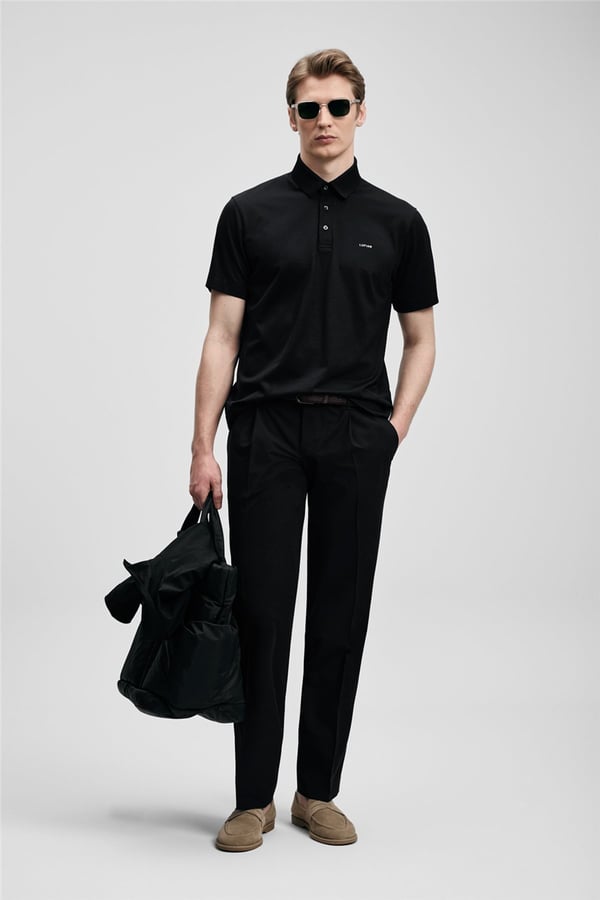 Lufian 111040234 Hudson Erkek Polo Tişört Siyah