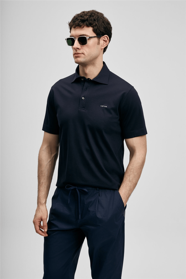 Lufian 111040234 Hudson Erkek Polo Tişört Lacivert
