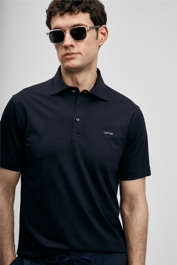 Lufian 111040234 Hudson Erkek Polo Tişört Lacivert