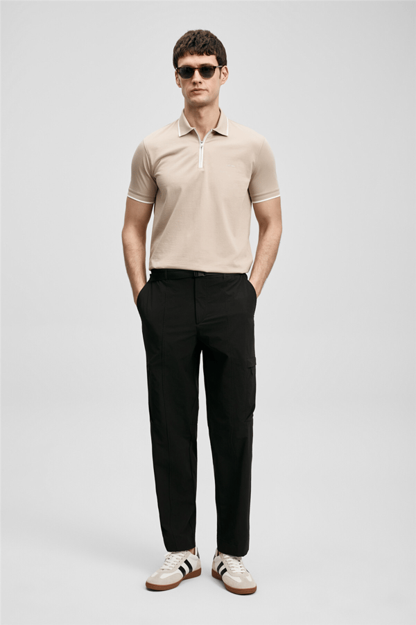 Lufian 111040236 Chase Erkek Polo Tişört Bej