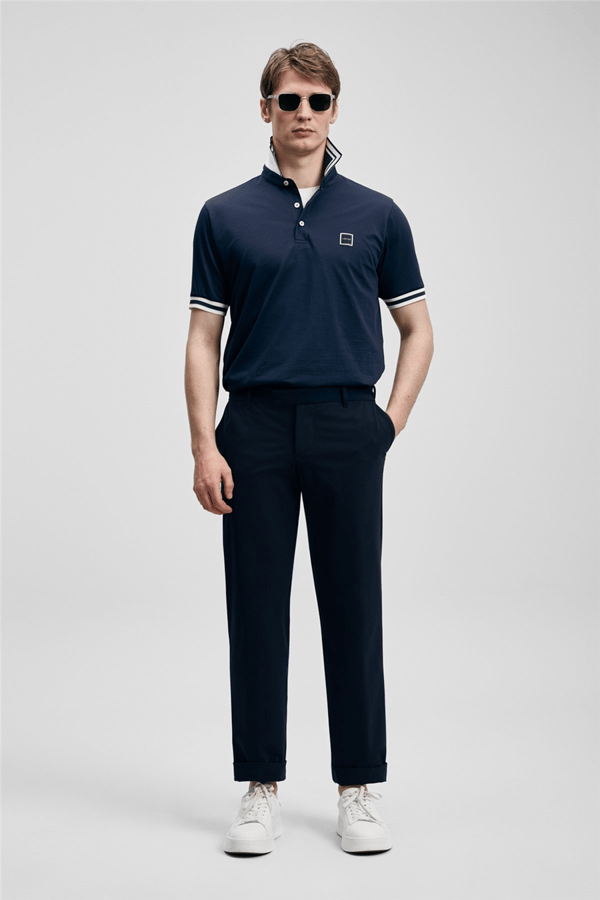 Lufian 111040237 Cole Erkek Polo Tişört Lacivert