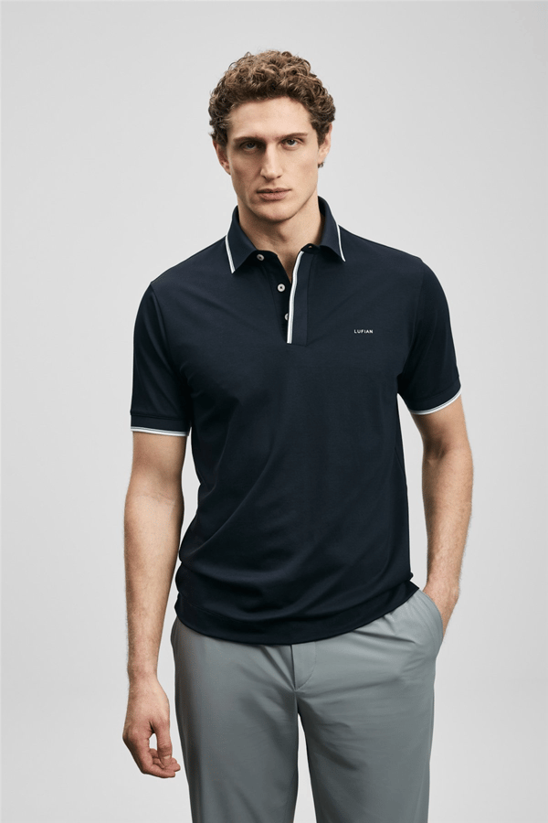 Lufian 111040238 Levi Erkek Polo Tişört Lacivert